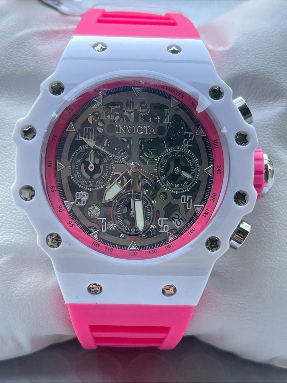 Invicta Racing Apexium Unisex Watch - 41mm, Pink (69620) - Picture 2 of 12
